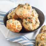 Spinach Feta and Sweet Potato Muffins | BourbonandHoney.com -- Hearty, savory and quick to make, these Spinach, Feta and Sweet Potato Muffins are a great make-ahead brunch or veggie packed snack.