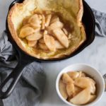 Apple Cinnamon Oven Pancake | BourbonandHoney.com -- Light and airy, this puffy Apple Cinnamon Oven Pancake is the perfect breakfast recipe, for your favorite fall apples or fresh fruit!