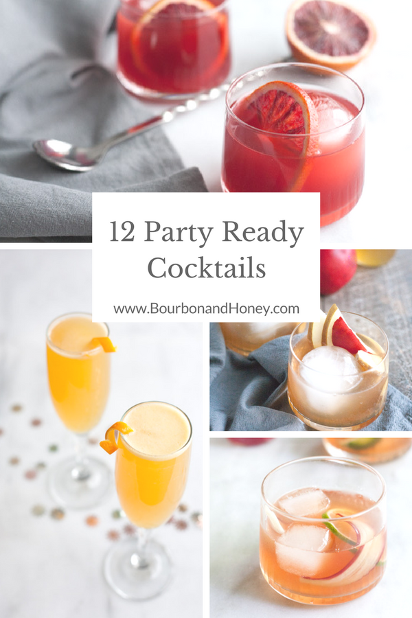 12 Party Ready Cocktails for the New Year | BourbonandHoney.com -- From bubbly cocktails to strong sipping drinks, here are a few of my favorite Party Ready Cocktails to welcome the new year! Cheers!