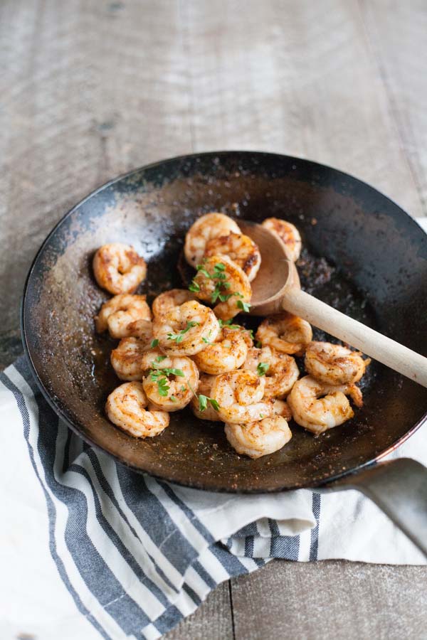 15-Minute Spicy Shrimp and Rice | BourbonandHoney.com -- This super simple 15-minute spicy shrimp and rice is one of the best last minute dinner recipes around! Bonus, it's even gluten free!