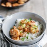 15-Minute Spicy Shrimp and Rice | BourbonandHoney.com -- This super simple 15-minute spicy shrimp and rice is one of the best last minute dinner recipes around! Bonus, it's even gluten free!