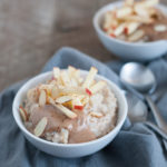 Slow Cooker Apple Cinnamon Steel Cut Oatmeal | BourbonandHoney.com -- Busy mornings are made simple with this Slow Cooker Apple Cinnamon Steel Cut Oatmeal recipe! Let it cook overnight and have breakfast ready for the week!
