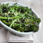 Easy Roasted Broccolini | BourbonandHoney.com -- This easy Roasted Broccolini is a super simple side dish recipe for weeknight dinners, brown bag lunches or snacking right from the sheet pan!