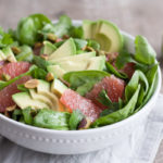 Grapefruit Avocado Salad with Cilantro Dressing | BourbonandHoney.com -- Bright, fresh and flavorful this Grapefruit Avocado Salad with Cilantro Dressing is hard to beat no matter the season!