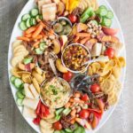 Southern Pimento Cheese Appetizer Tray | BourbonandHoney.com -- Packed with fruit, veggies, crackers and lot of cheese, this Southern Pimento Cheese Snack Tray is quick to make and can serve a crowd!