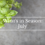 What's in Season: July | BourbonandHoney.com -- From corn and eggplant to green beans and peaches this ‘What’s in Season’ feature is a collection of the best fruits, veggies and recipes for the month of July.