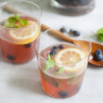 Bourbon and Honey Blueberry Smash Cocktail | BourbonandHoney.com -- Fresh, boozy and perfect for a crowd, this Bourbon and Honey Blueberry Smash Cocktail is ready for happy hour!