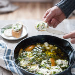 Baked Goat Cheese with Garlic and Herbs | BourbonandHoney.com -- This Baked Goat Cheese with Garlic and Herbs recipe is a quick and flavorful appetizer for a crowd. Besides being super easy, you can also make it ahead of time so you can really enjoy the party!